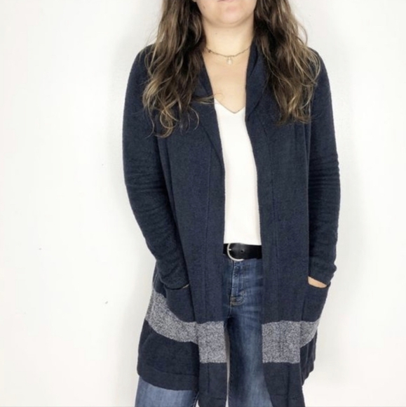 Barefoot Dreams Sweaters - Barefoot Dreams Cozychic Lite Hooded Cardigan Sweater Women XS S Blue Long Soft